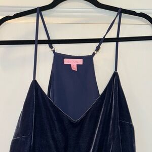 Lilly Pulitzer velvet indigo racer back tank medium